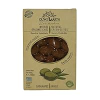 Olives’s Earth Griechische Natürliche Grüne Oliven Chalkidiki Sorte 200g (4er Pack - Insgesamt 800g)