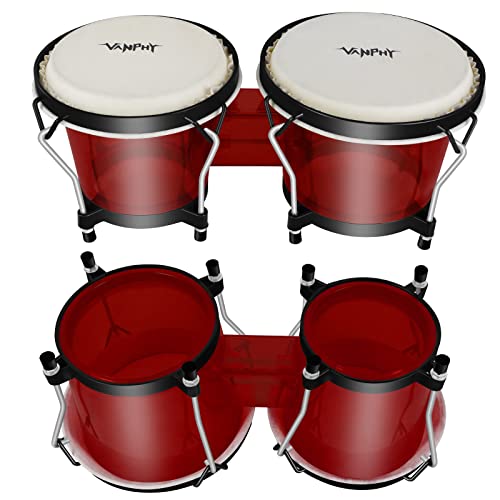 VANPHY Bongo Drum Set For Beginners, Natural Adult Bongos
