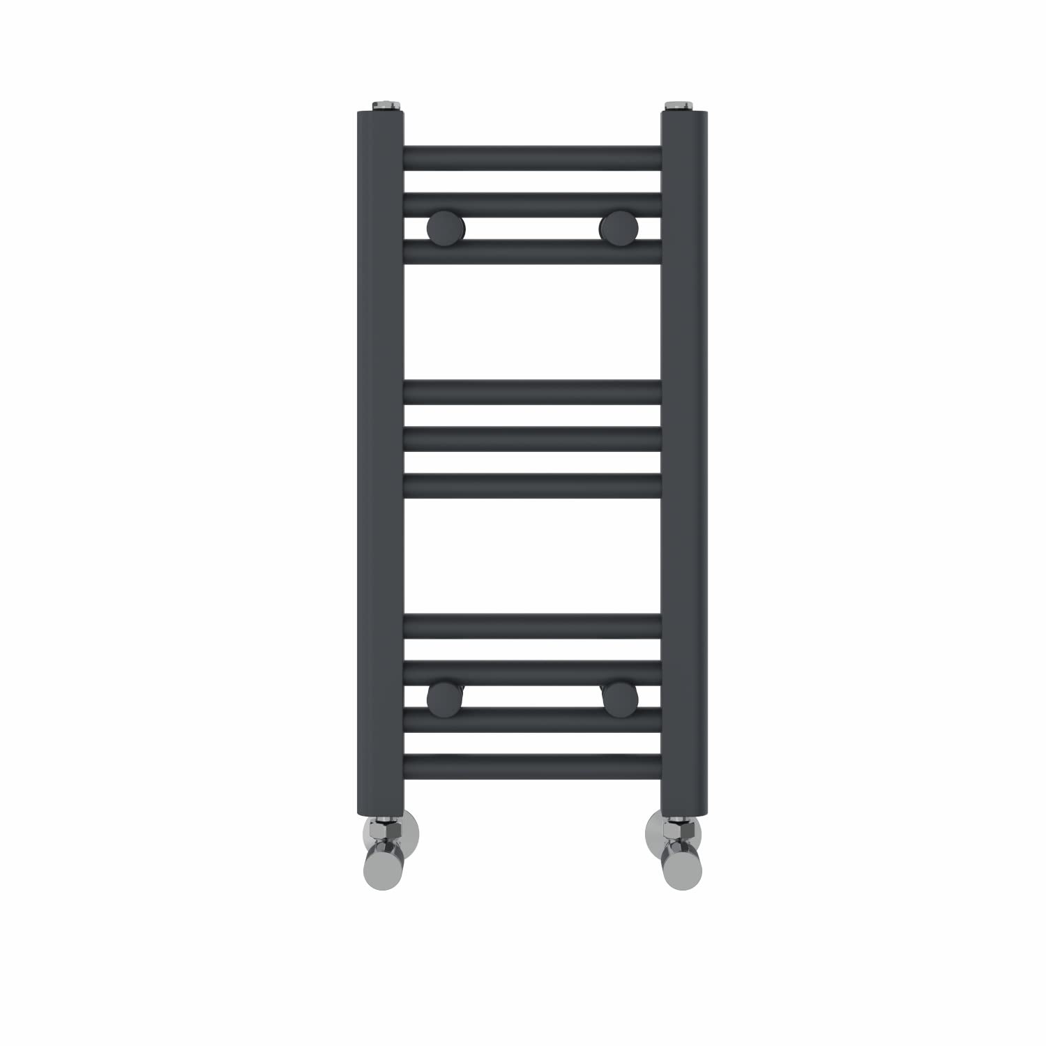 Nrg Anthracite Heated Towel Rail Bathroom Straight Ladder Radiator Rad 600×300Mm