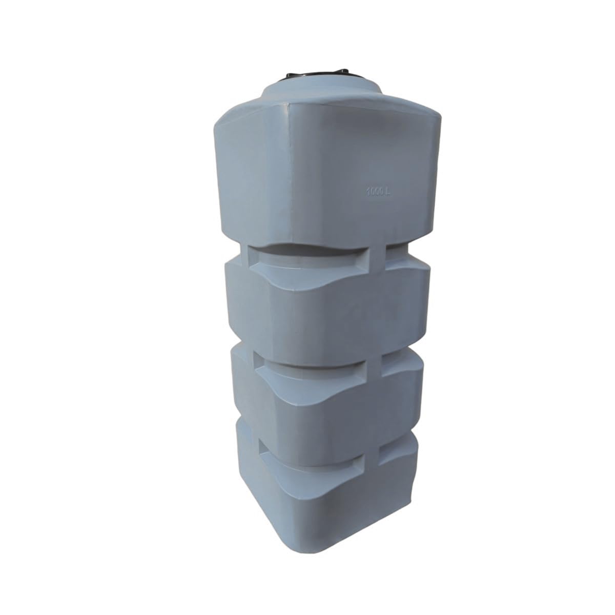 Varile Serbatoio dell'acqua potabile verticale da 1000 l, rettangolare, grigio, senza BPA, filettatura in ottone integrata da 3/4", prodotto in EU, adatto per uso alimentare