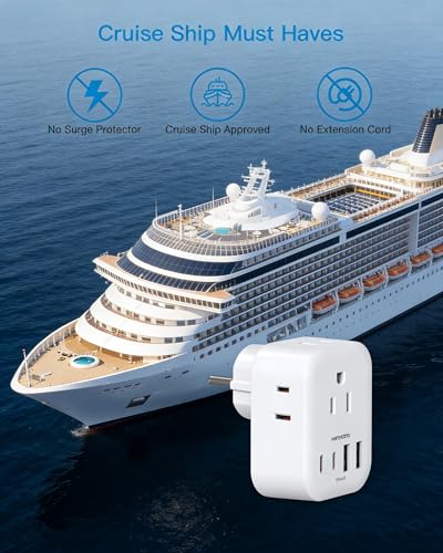 Image of Type E F Plug Adapter 2 Pack, HANYCONY South Korea Outlet Adapter