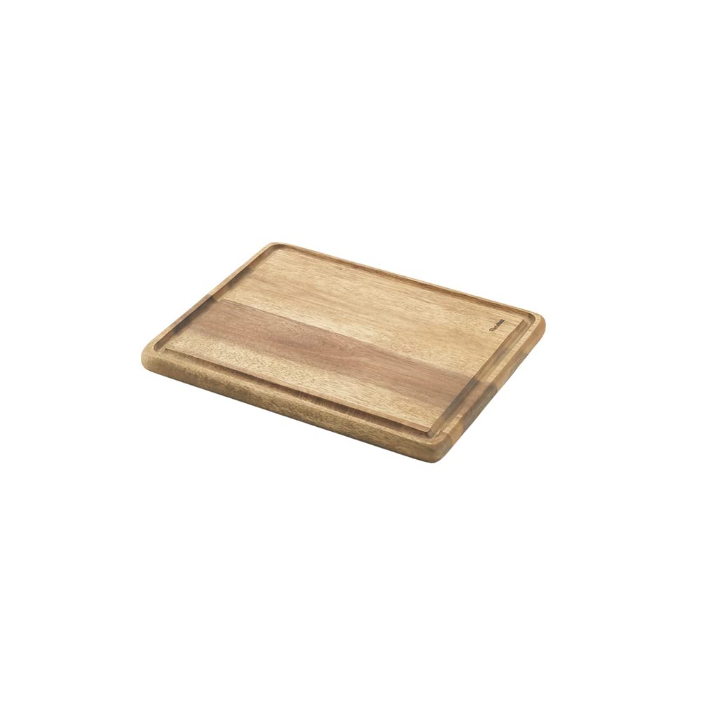 Metaltex Acacia Wood Chopping Board with Juice Groove 24 x 20 x 1.5 cm