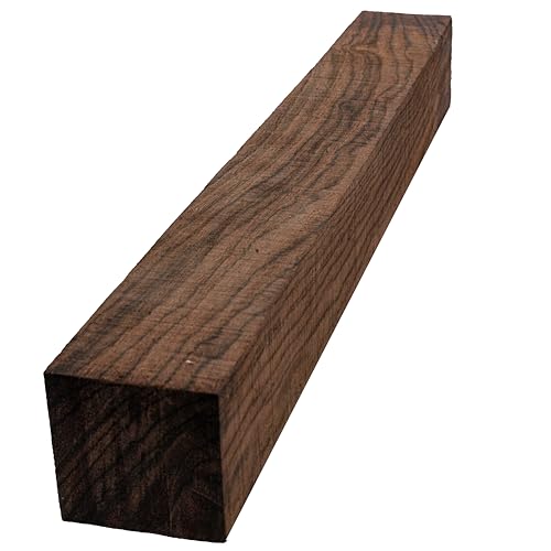 Exotic Wood Zone Bocote Turning Blank Kiln Dried Hardwood for Eco-Friendly Woodworking, Woodturning, Wood Lathe, Sustainable Wood, Woodcraft, DIY Projects (1.5" x 1.5" x 12")
