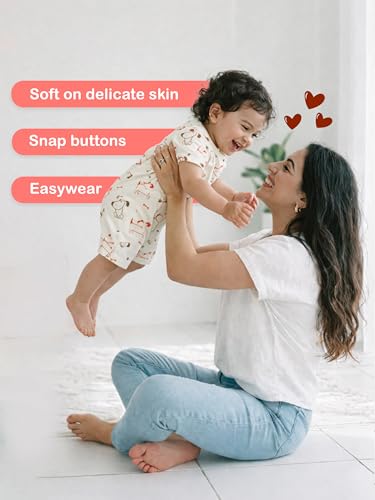 Image of Kidbea Cotton Baby Romper | Cute Printed Bodysuit Infant Kids Casual Wear