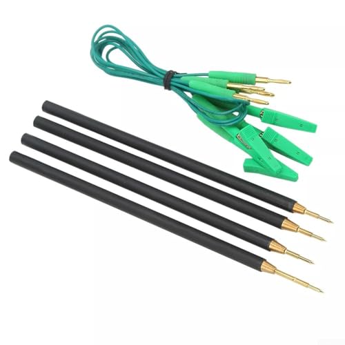 Kit completo de herramientas de programación de ECU con cuatro sondas y cables de conexión diseñados para rangos de voltaje entre 12 y 24 voltios