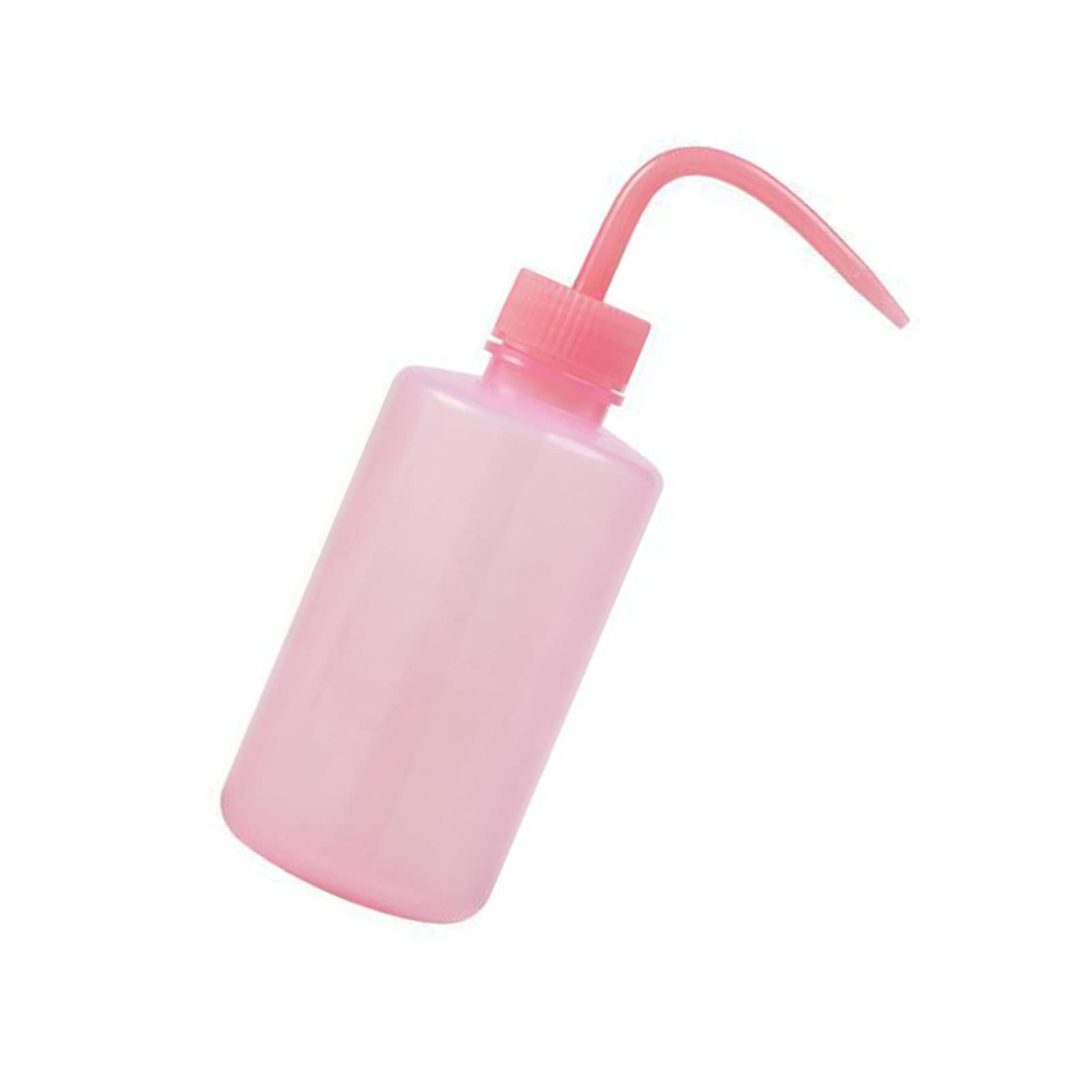 Wyciskacz do Butelek z wodą do Rzęs, 250ml Plastikowe Zakrzywione Narzędzia do Dysz, Przenośna Butelka do Mycia Tatuaży dla Fryzjerów (Różowy)