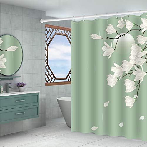 Rideau de douche imperméable vert grand format 200 x 240 cm - 3
