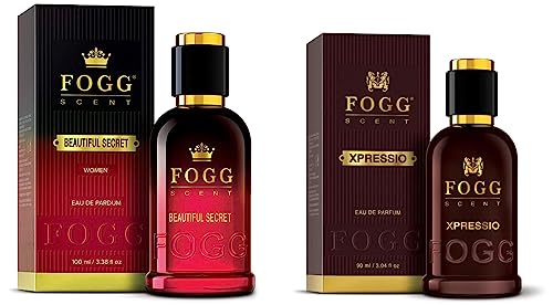 Image of Fogg Xpressio Scent For Men, 100ml And Fogg Beautiful Secret Scent For Women, 100ml