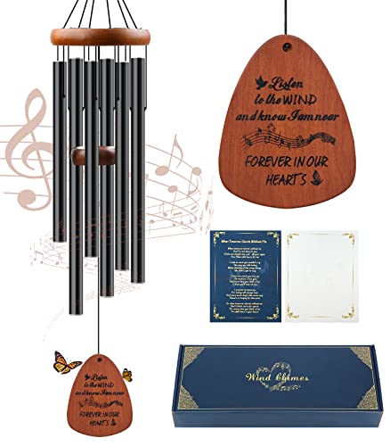 Giergt Sympathy Wind Chimes, Memorial Wind Chimes for Loss of a Loved, Bereavement Memorial Sympathy Gifts in Memory of Loss of Grandma, Loss of Father Mother, 32
