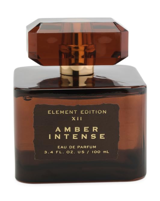 Tru Fragrance Element Edition XII Amber Intense Eau de Parfum Spray, Amber Brown Glass Bottle, 3.4 fl oz