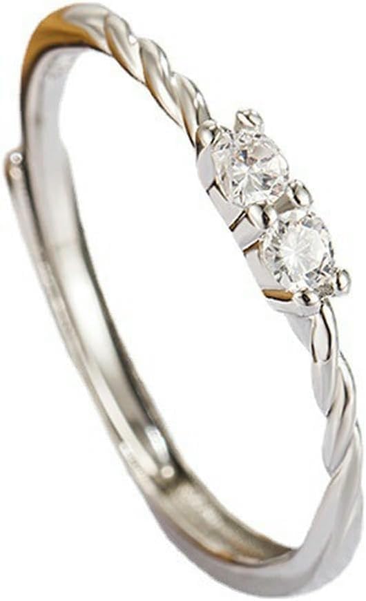 Bague fine ouverte en zircon pour sublimer votre style quotidien
