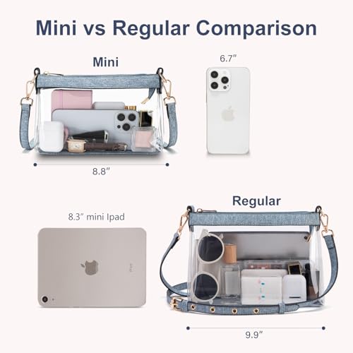 Image of Wuflyover Clear Bag for Stadium Events, Clear Purse for Women