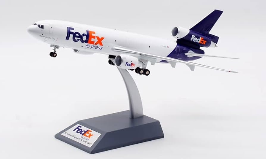 FedEx DC-10 1/200スケールモデル Fedex McDonnell-Douglas DC-10-10 N398FE 1:400 Scale Aeroclassics