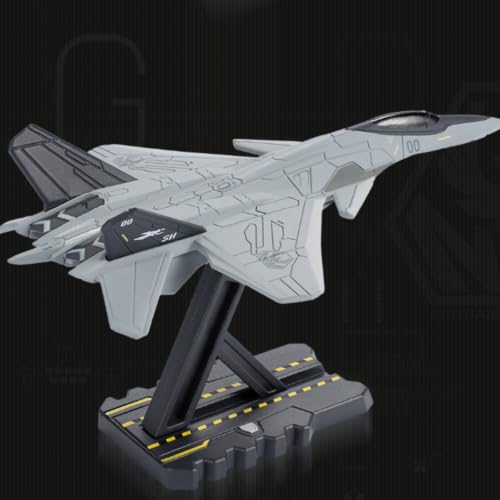 Avión militar con soporte decorativo predolo maqueta de colección pintada 4