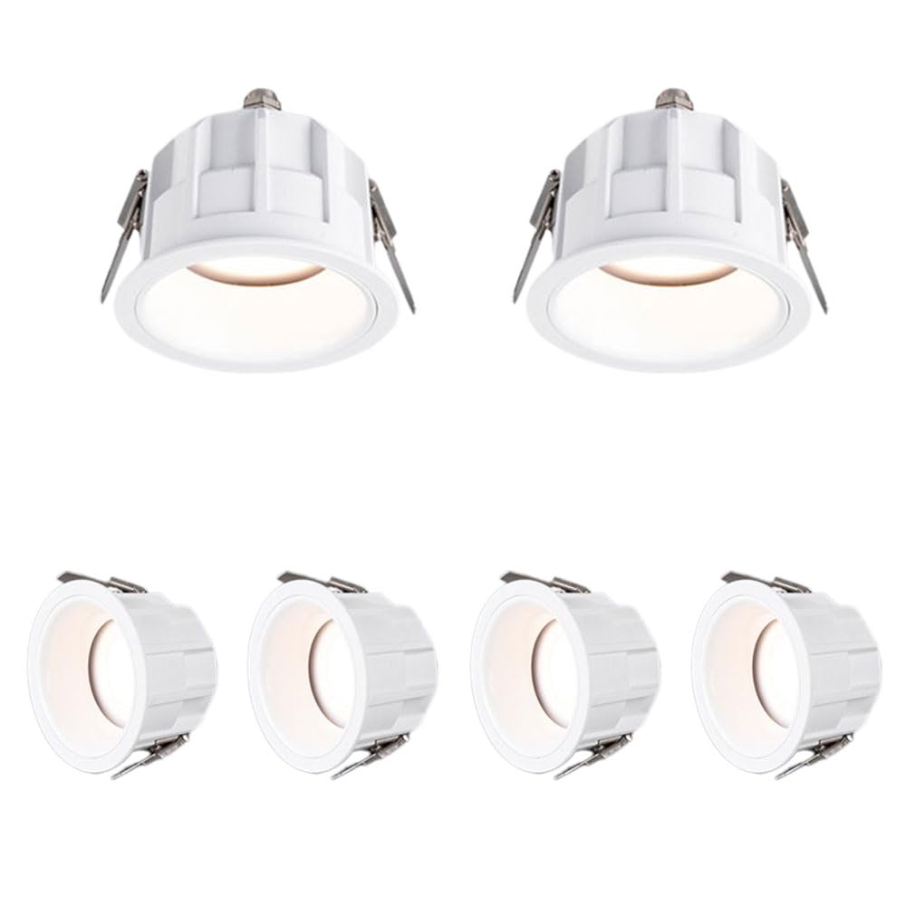 3,3 Pollici 7W 10W LED Faretto da soffitto da Incasso Pannello Sottile in Alluminio, Faretto antiruggine Faretto da Doccia IP65 Impermeabile per luoghi umidi Interni Confezione da (A7w-3500K)