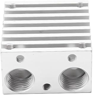 OPRIX 1PC E3D V6 V5 Heat Sink Compatible With Chimera Multi Extruder Aluminium Alloy Dual Head Cooling Fan 30 * 30 * 18mm Compatible With 3D Printer Part