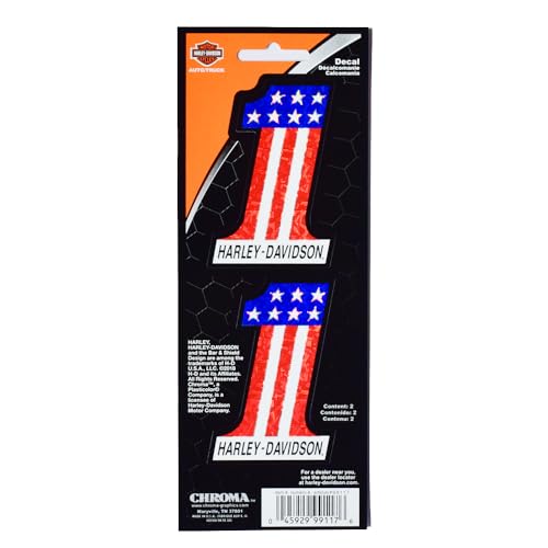 Harley Davidson #1 American Flag Decal