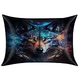 Heimdekoration: Dieser Satin-Kissenbezug hat verschiedene stilvolle Muster, die Ihr Schlafzimmer, Wohnzimmer, Bett, Couch, Sofa usw. dekorieren können.