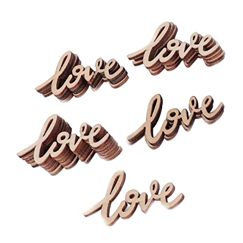 Lettre d'amour en bois décorative bricolage artisanal artisanat rustique mot love supporter pour le mariage 18pcs livraison de fabricant de bowknot