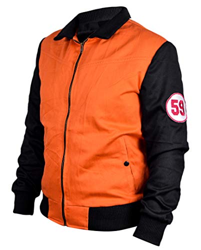 TJF Mens Dragon Jacket, Cosplay Orange Cotton Jacket (XXS-3XL)2