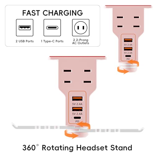 ALACOO Multi-Function Desk Headphone Hanger Hook Gaming Office - image 5