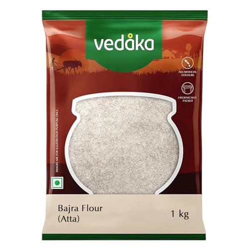Image of Amazon Brand - Vedaka Bajra Flour | 1 Kg | Millet Flour | Atta