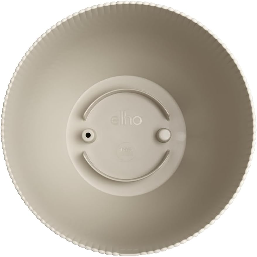 elho Sereh Round 30 - Flower Pot for Indoor and Outdoor Use - 100% Recycled Plastic - Diameter 29.5 x Height 25.3 cm - Beige/Mushroom Beige