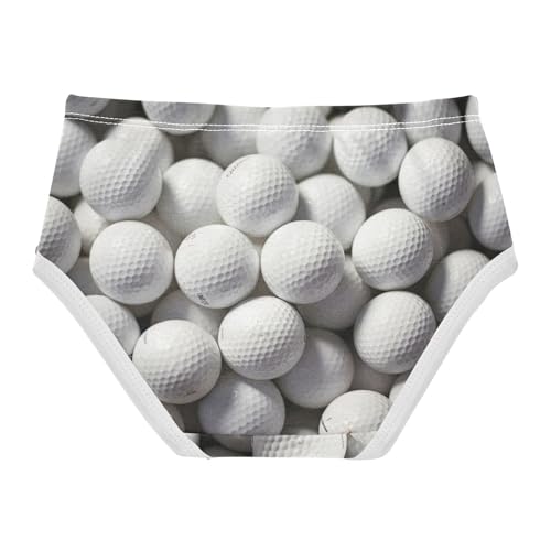 Golf Balls Girls' Underwear, Toddler Briefs, Girls Underwear Cotton, 2–8 Years2