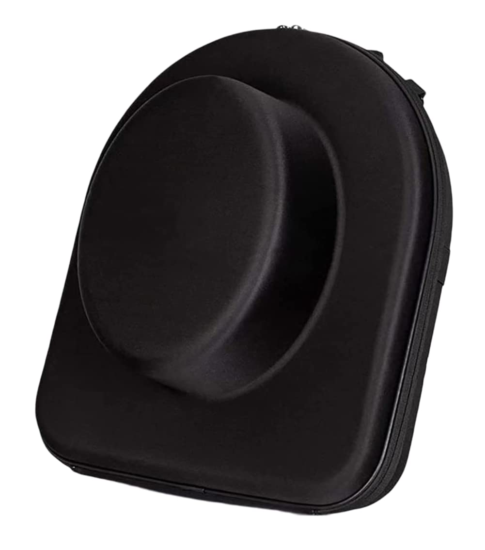 Etui na kapelusze do Kapeluszy Fedora, Panama, Meloniki, Pudełko na Kapelusze z Twardą Skorupą z Regulowanym Paskiem na Ramię, Pasek Bagażowy, Podróżne Pudełka na Kapelusze Dla Mężczyzn, Czarne