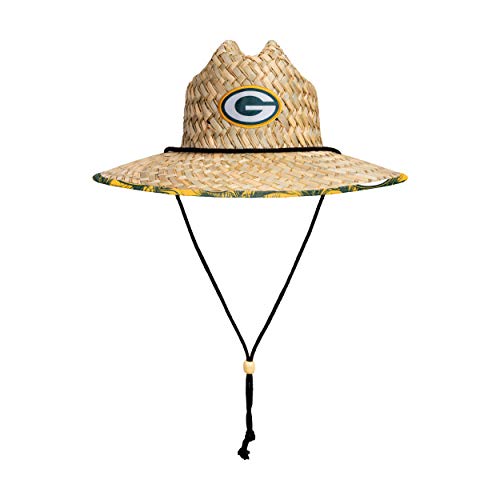 Image of NFL Team Logo Americana Floral Lifeguard Beach Straw Sun Hat