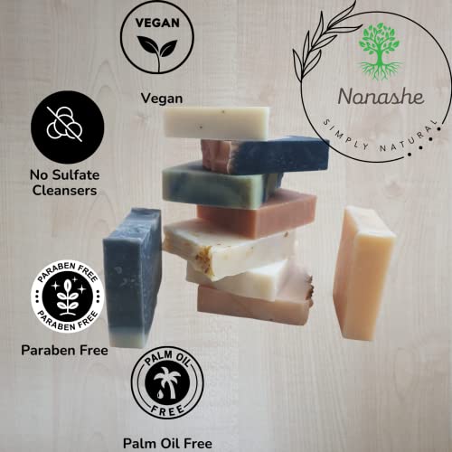 Nonashe Handmade Cleansing Bar Soap With Olive Oil, Shea Butter, for All Types Skin Natural Ingredients - Image 2