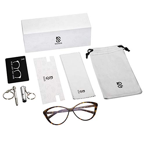 SOJOS Oversize Kattenoog Blauw Licht Blokkerende Bril Dames TR90 Lichtgewicht Montuur Computer Bril SJ5057 - Image 7