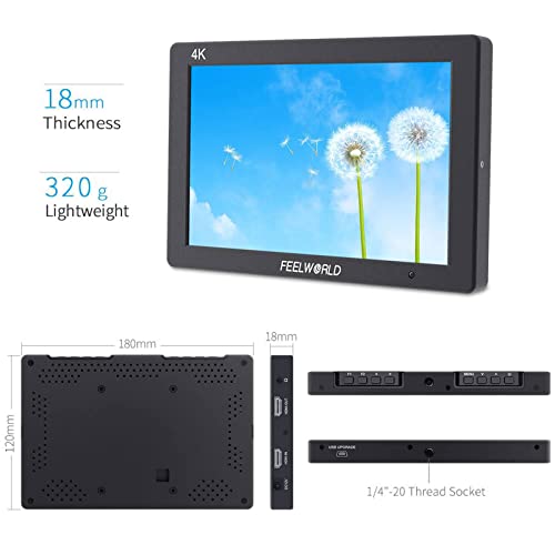 Image of FEELWORLD T7 Plus 7 inch 3D LUT On-Camera Field Monitor with 4K HDMI Input /Output IPS 1920x1200 Rugged Aluminum Housing