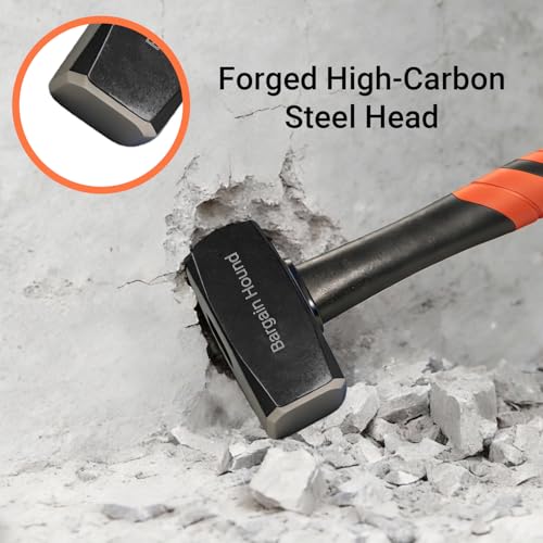 Lump Hammer (3lb/1385g) - Steel Head Club Hammer with Fibreglass Non-Slip Handle for DIY, Camping & Bricklaying Projects - Image 6