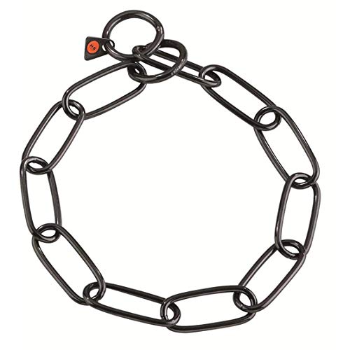Herm Sprenger Black Stainless Steel Long Link Fur Saver Dog Training Collar | No-Pull Slip Chain For Small Medium Large Dogs For Easy Control Made In Germany | 4Mm, 59Cm (23In) #TOP18
