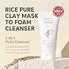 THANKYOU-FARMER-Rice-Pure-2-IN-1-Korean-Clay-Mask-to-Foam-Cleanser-527-floz-Removes-Excess-Oil-Removing-Dead-Skin-Cells-Soft-Skin-Pore-Purifying-Dermatologist-Tested-Korean-Face-Wash