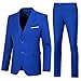 Men's Suit 3 Pieces Slim Fit Formal Business Wedding 2 Buttons Royal Blue Blazer Vest Pants Set Tuxedo M