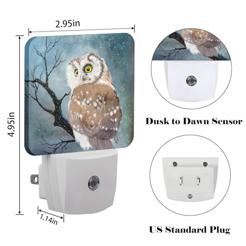 Image of Winter Snow Cute Night Light,Plug Into Wall with Dusk to Dawn Light Sensors, Warm Nightlights for Bedroom, Bathroom, Hallway, Kitchen, Gifts Ideal for Boys Girls Women Men