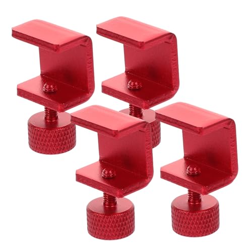 SKISUNO 4pcs Printer Bed Clips Adjustable Glass Clips Red Aluminum Alloy Heat Bed Fixing Clamps for Printer Glass Platfo