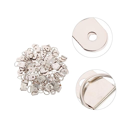 Image of Photo Frame Hanging Rings 100pcs d Ring Hangers for Wall Art Picture Frame Hanging Clip Hardware Set