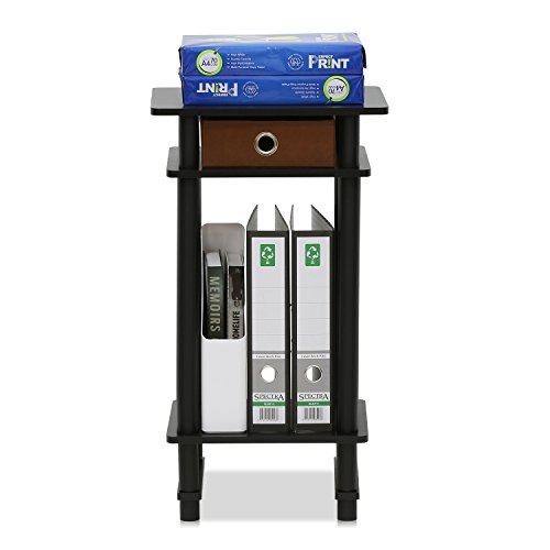 Image of Furinno 17017 Turn-N-Tube End Table, 1-Pack, Espresso