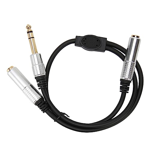 Cable divisor Y 6.35mm a doble 6.35mm con conectores dorados miniatura 6