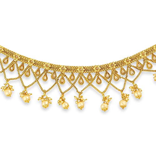 Women's Copper and Pearl Tassel Kamarband