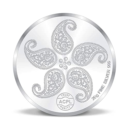 Image of Precious Moments Peacock Rangoli Silver Coin 10 Gram | 20 Gram | 50 Gram | 100 Gram BIS Hallmarked 999 Purity with Gift Box by ACPL
