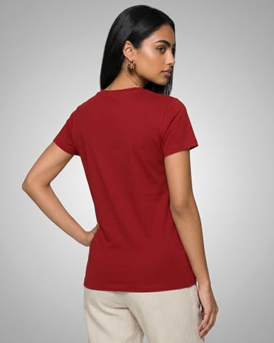 Image of Nobero 100% Cotton T-Shirts for Women Stylish | Regular Fit | Graphic Printed T Shirts for Women 180 GSM Combed Cotton | Crew Neck Half Sleeve
