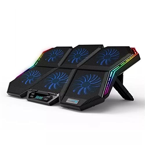 Base de enfriamiento para laptop 12-17 pulgadas con seis ventiladores miniatura 1