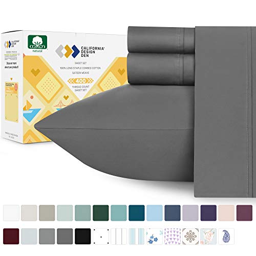 California Design Den Deep Pocket Queen Sheets - 400 Thread Count Long Staple