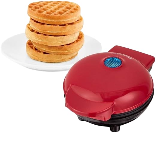 ELEXA Mini Waffle Maker | Non-Stick Waffle Iron Machine for Belgian Waffles, Pancakes, Paninis & Quick Snacks | Compact Electric Waffle Maker-image-3