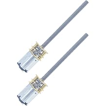 2Pcs DC 12V 100RPM M4 x 55mm 3-12V 20-3000RPM N20 Motor with Lead Screw for Automation, Gear Motor with Threaded Rod 12-100