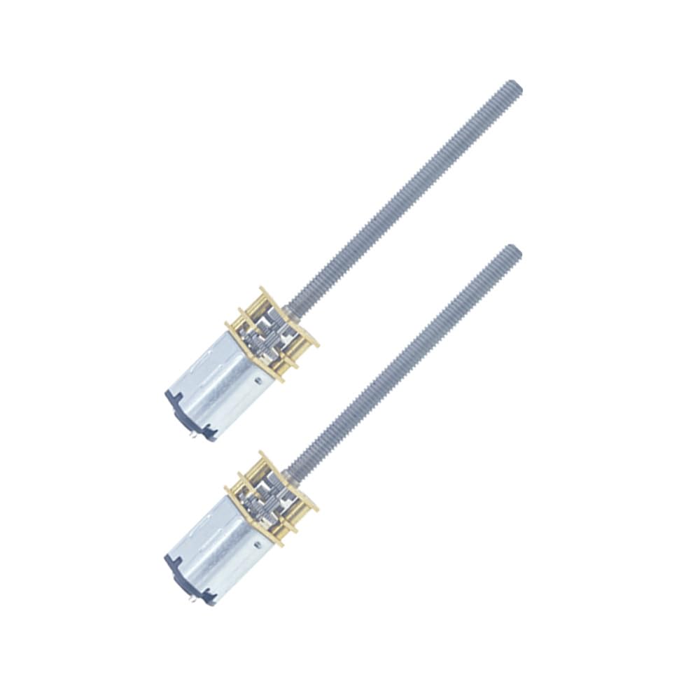 2Pcs DC 12V 300RPM M4 x 100mm 3-12V 20-3000RPM N20 Motor with Gear Reduction for Precision, Threaded Rod Motor for 3D Printers (12-300)